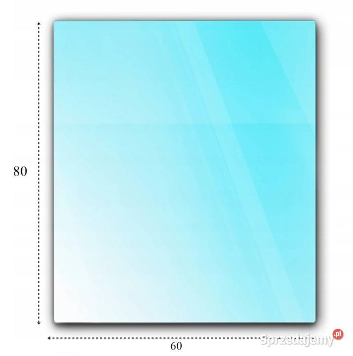 Szyba Hartowana Pod Kominek Piecyk 80x60 biała Akcesoria i części do kominków