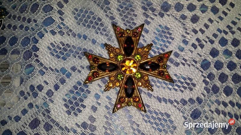 Broszka angielska stara krzyż walecznych Ochojno