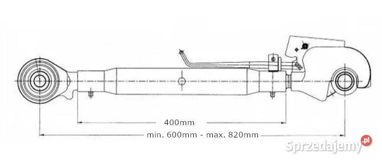 Łącznik górny z hakiem TLC4003623KR Kamionna