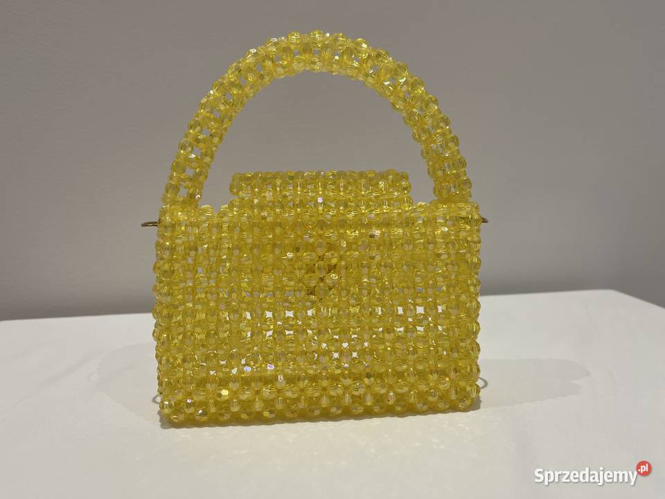 Damska złoty torebka wesele 18x12x21 koralik łódzkie Bełchatów sprzedam