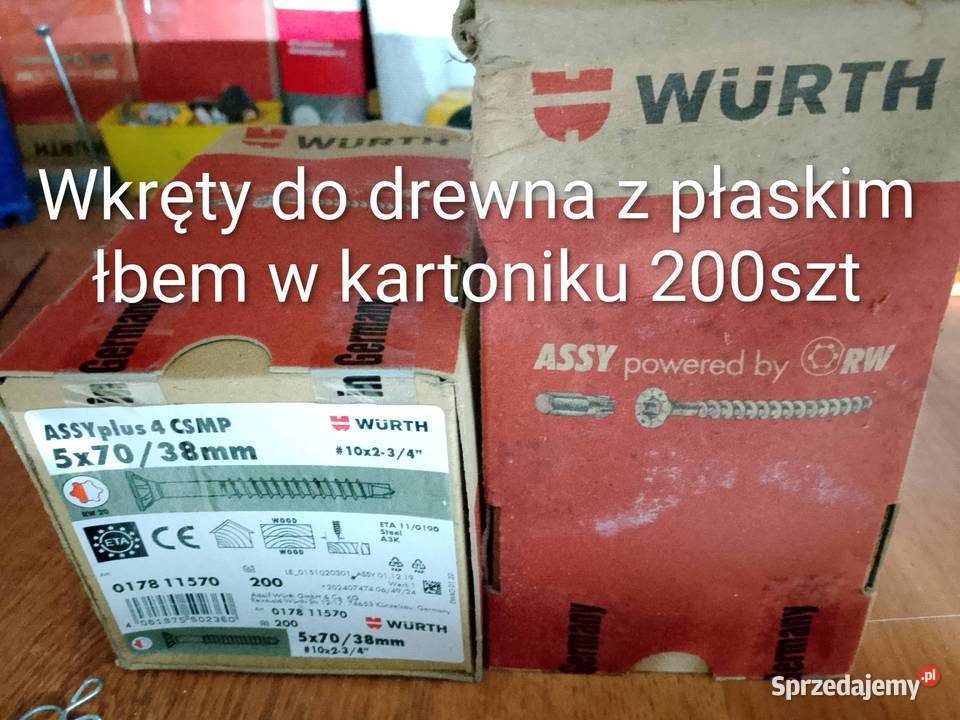 Wkręty do drewna z płaskim łbem wielkopolskie Ostrów Wielkopolski