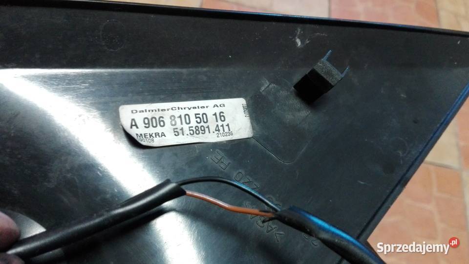 LUSTERKO PRAWE ELEKTRYCZNE SPRINTER A9068105016 Kiełczyna sprzedam