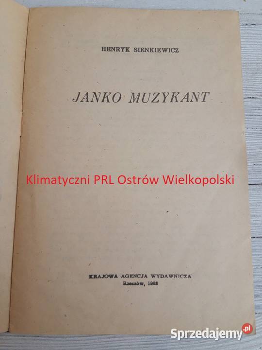 Janko Muzykant Henryk Sienkiewicz 1982 Bielsko-Biała