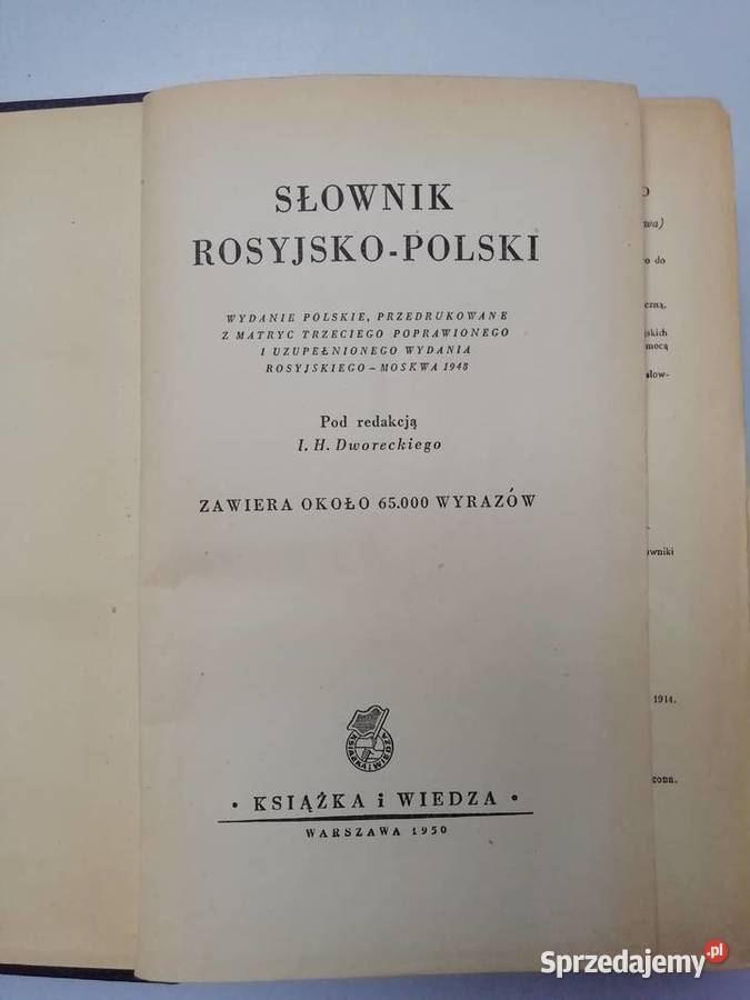 Słownik PolskoRosyjski i RosyjskoPolski Kraków