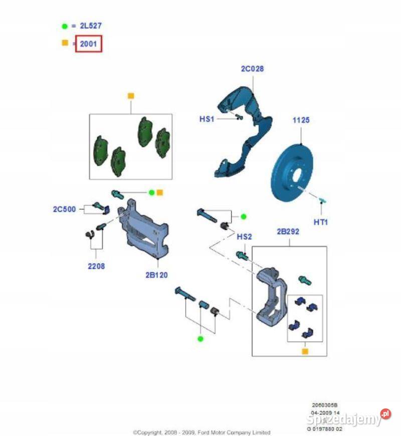 KLOCKI HAMULCOWE PRZÓD FORD KA 0816 ORYGINAŁ lubelskie