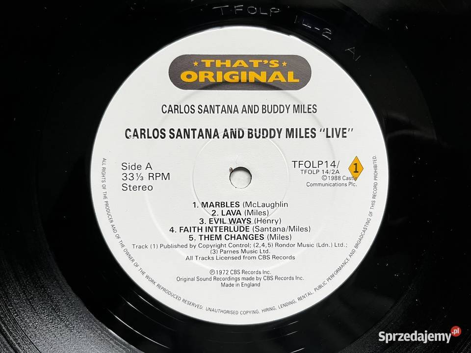 Santana Welcome Carlos Santana Buddy Miles Live