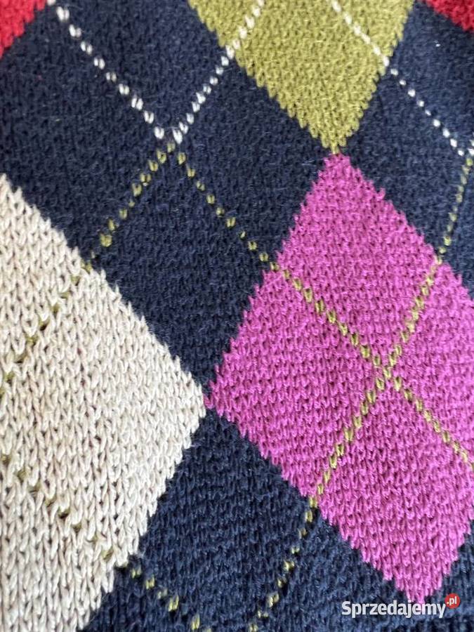 Sweter bez rękawów kamizelka granatowa Swetry i golfy