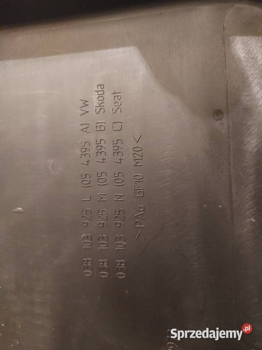 Pokrywa Osłona górna silnika 19 SDI VW Audi Seat Osłony silnika Gliwice