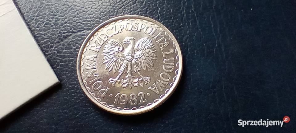 Stare monety 1 złoty 1982 piękna PRL Polska Lesko
