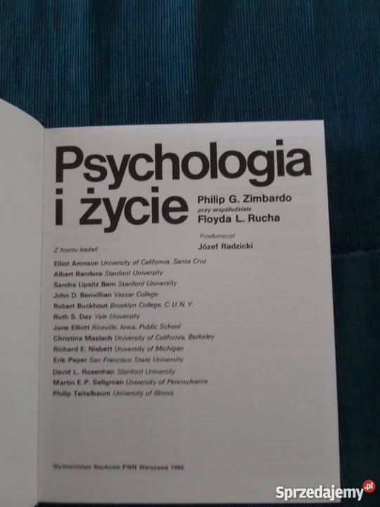 Psychologia i życie Philip Zimbardo psychologia, socjologia sprzedam