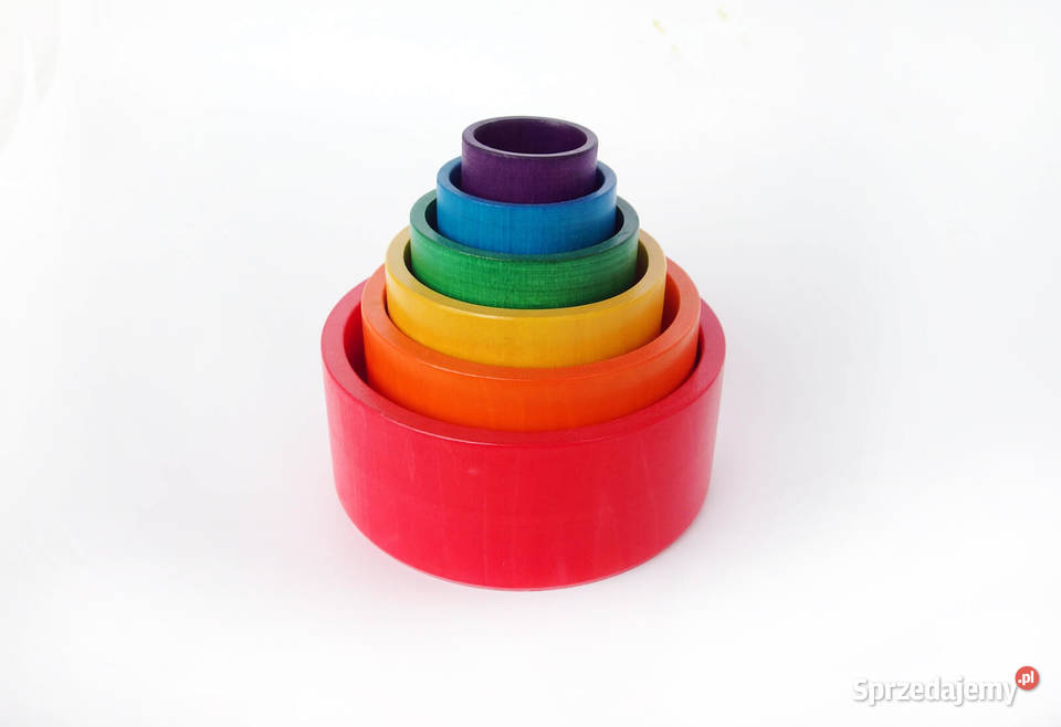 Układanka drewniana miskizestaw 6 misek 9m+ łódzkie Zduńska Wola