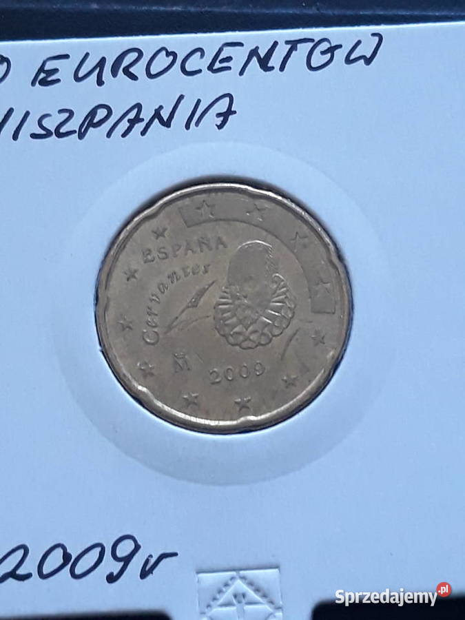 20 Eurocentów Hiszpania 2009 r wielkopolskie Konin sprzedam