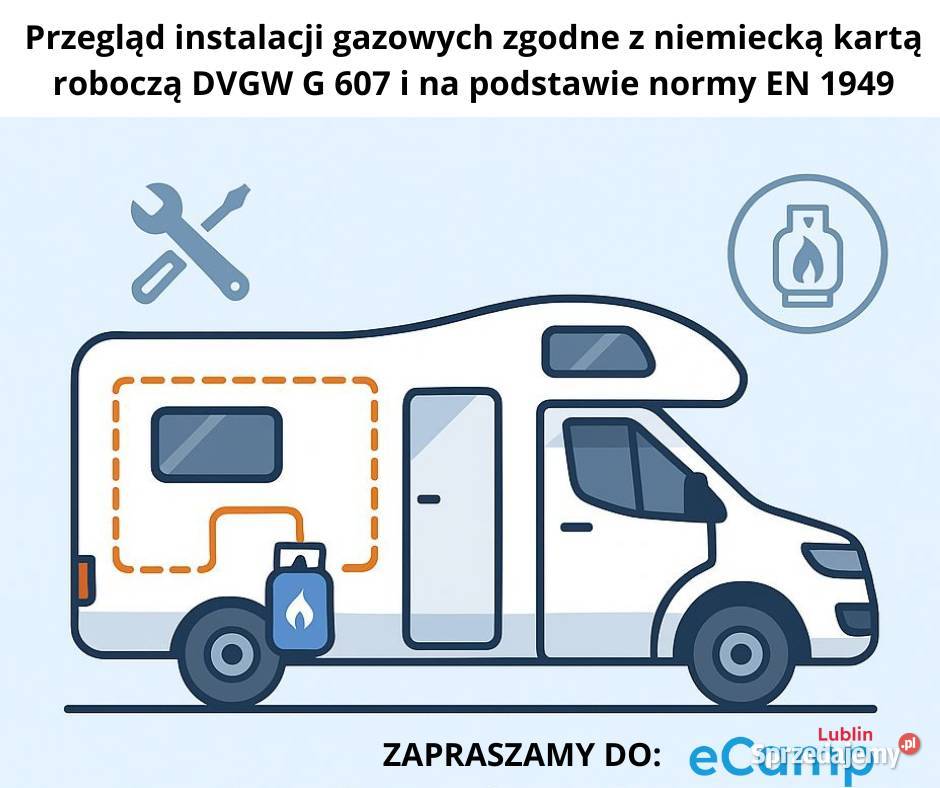 Przegląd g607 instalacji gazowej kamper Lublin