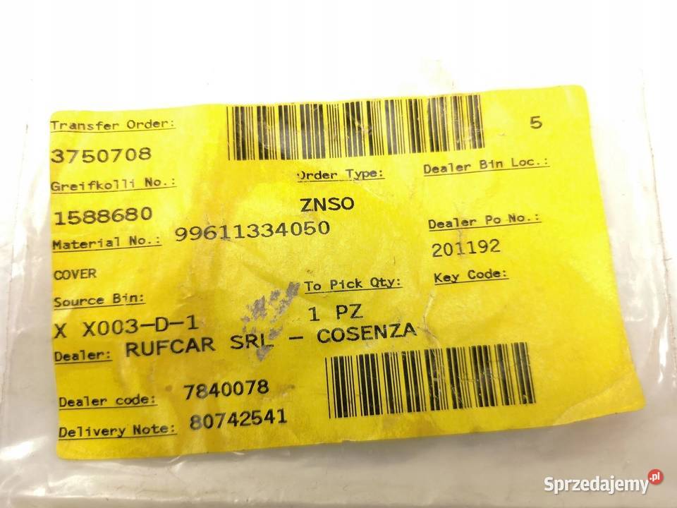ZAŚLEPKA BLOKU PORSCHE 996 9805 BOXSTER 986 ORI sprzedam