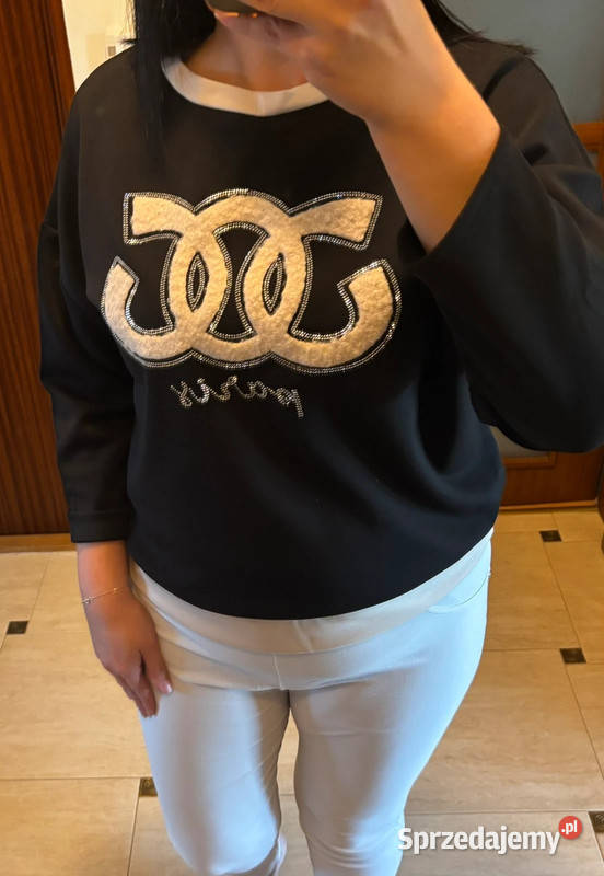 bluza damska czarna wiskoza Collection Odzież damska Szczecin sprzedam