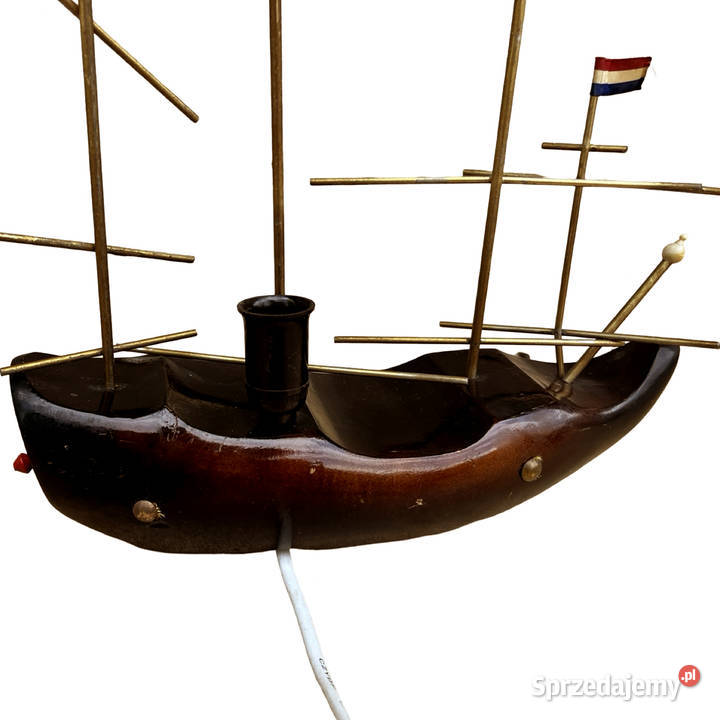 Drewniana lampka nocna stołowa w kształcie Warszawa sprzedam