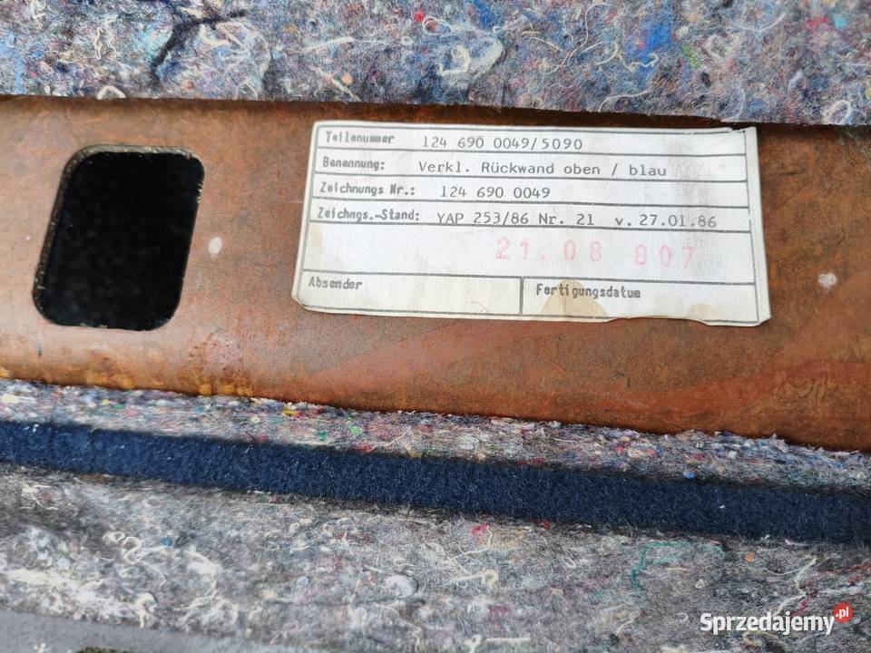 Mercedes W124 półka tylna granatowa pod zagłówki Skarżysko-Kamienna sprzedam