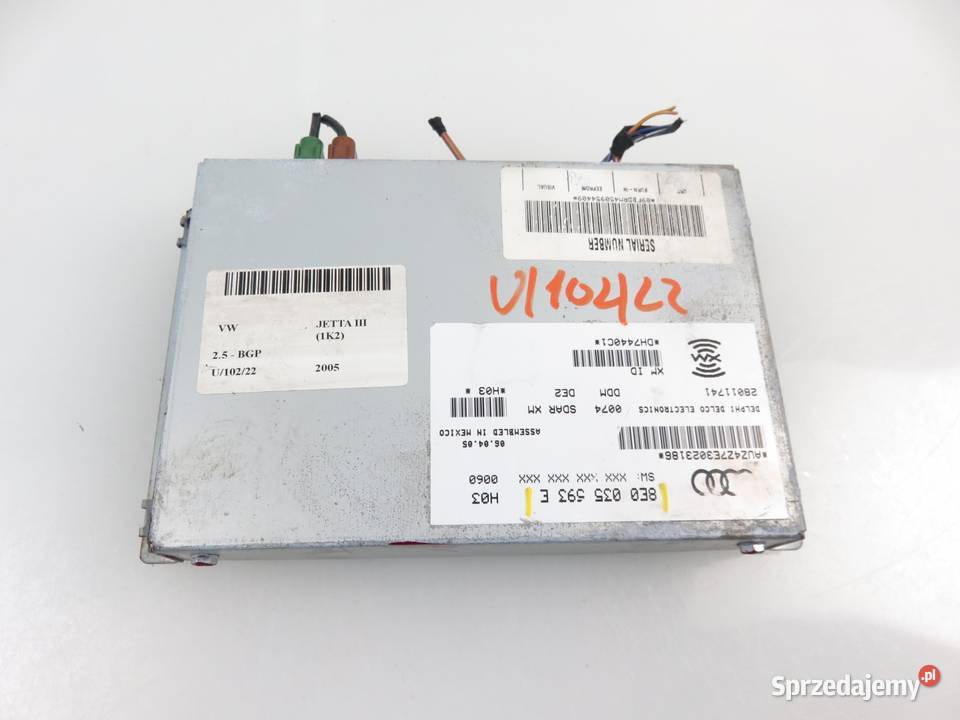 STEROWNIK RADIA JETTA III 8E0035593E Skrzynki bezpieczników