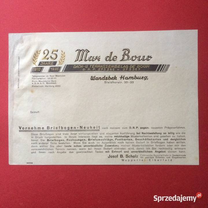 1225 Znaczki i Dokumenty Reklamowe Josef B