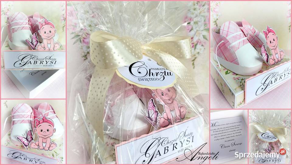 Kartka na Chrzest Pudełko z kartką Exploding box