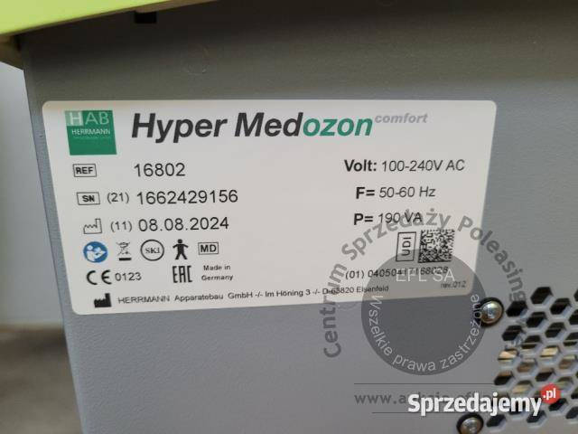 Aparat do ozonoterapii Hyper Medozon Comfort dolnośląskie Magnice sprzedam