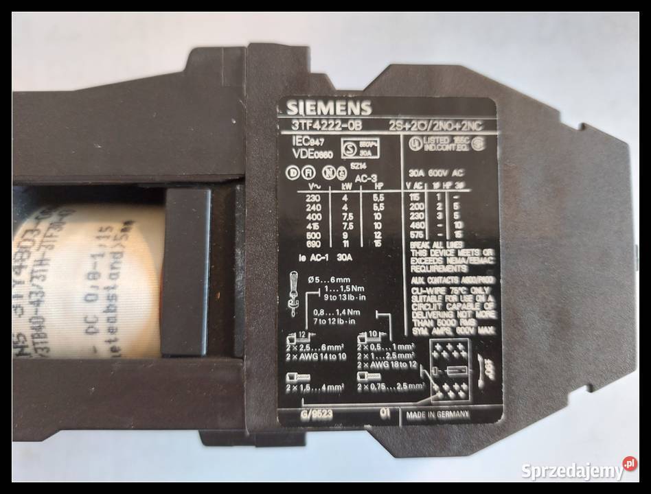 Stycznik Siemens 3TF42 48V