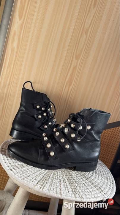 Skórzane buty Zara Półbuty Rybnik