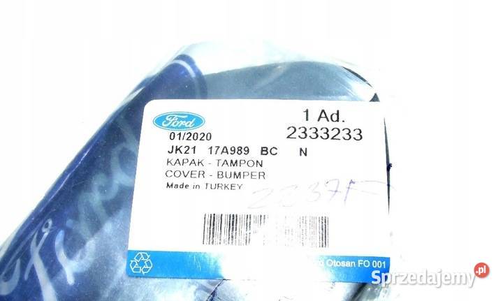 ZAŚLEPKA HAKA ZDERZAKA PRZÓD FORD TRANSIT CUSTOM Głogów