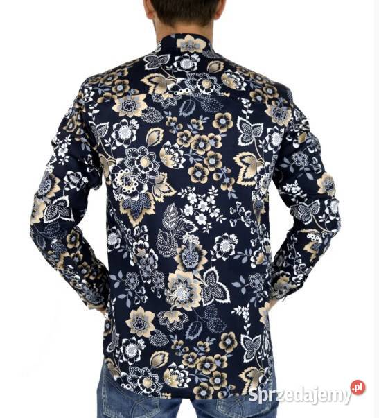 DANIEL BESSI Koszula męska fb130 granatowa wielkopolskie Ostrów Wielkopolski