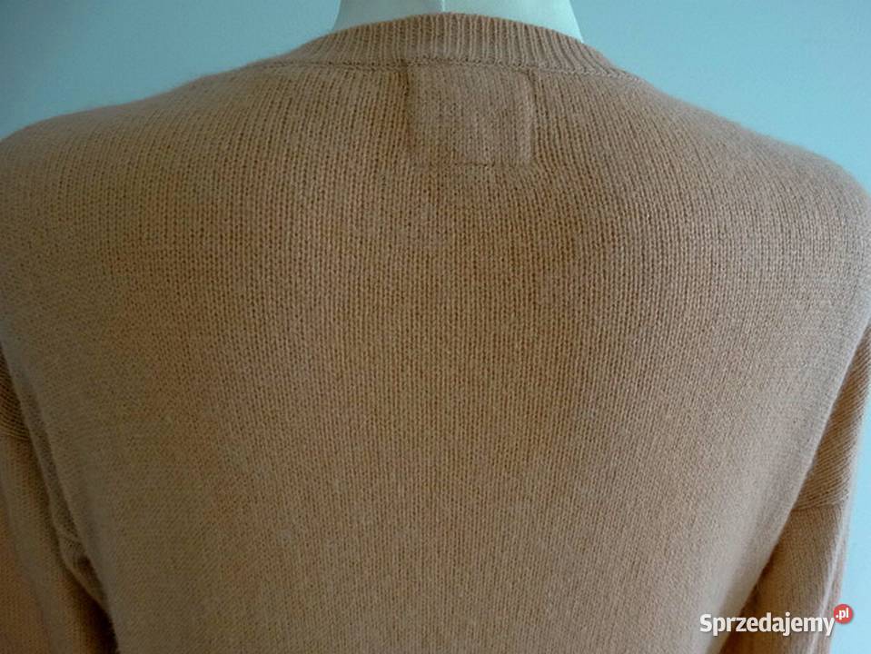 Sweter Kardigan z Angorą Długi Rozpinany Rozmiar 40(L) Łomża