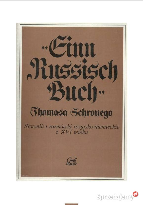 Einn Russisch Buch Thomasa Schrouego Książki naukowe i popularnonaukowe sprzedam