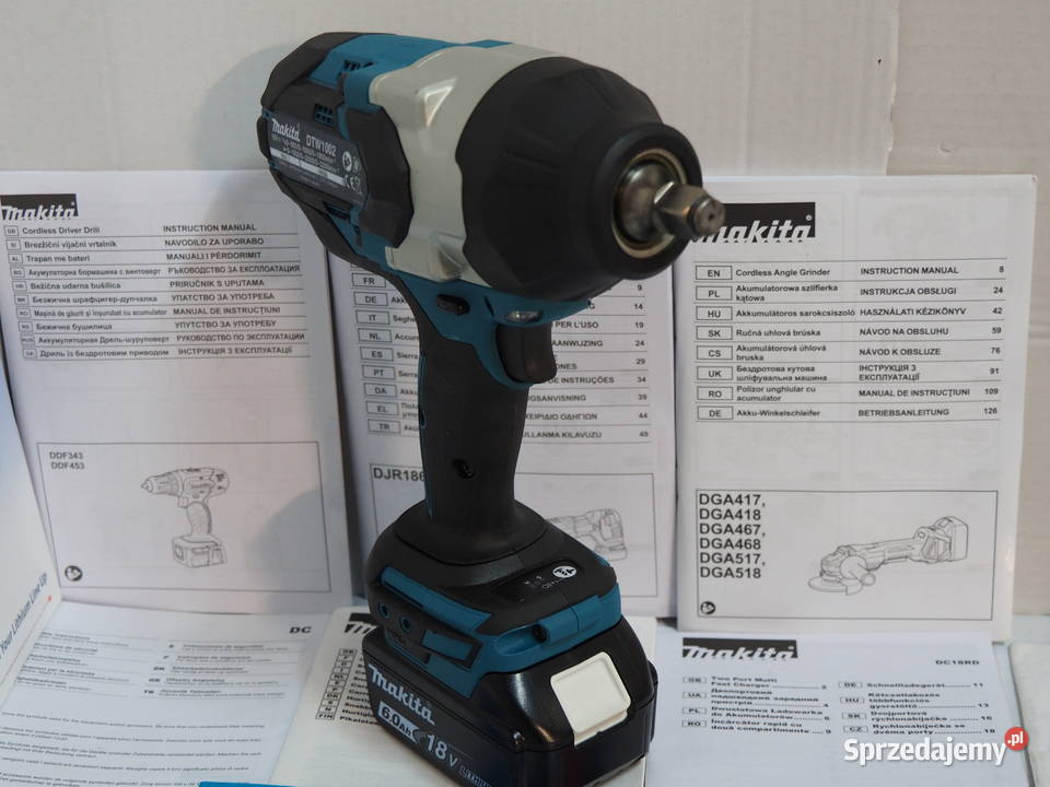 MAKITA DTW 1002 klucz udarowy 1600Nm bateria 6ah mazowieckie Michałowice