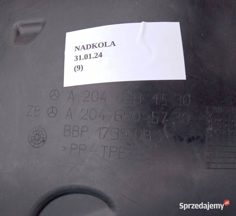 NADKOLE LEWY PRZÓD CZĘŚĆ PRZEDNIA MERCEDES C wielkopolskie Nowy Tomyśl