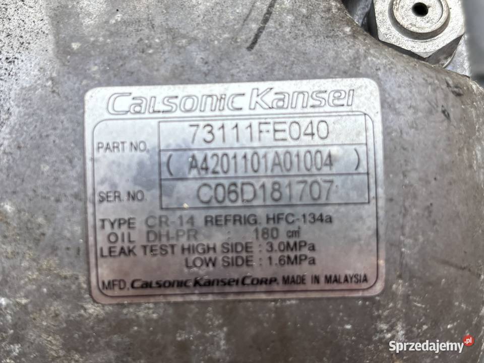 Sprężarka klimatyzacji Subaru 73111FE040 Przyszowice