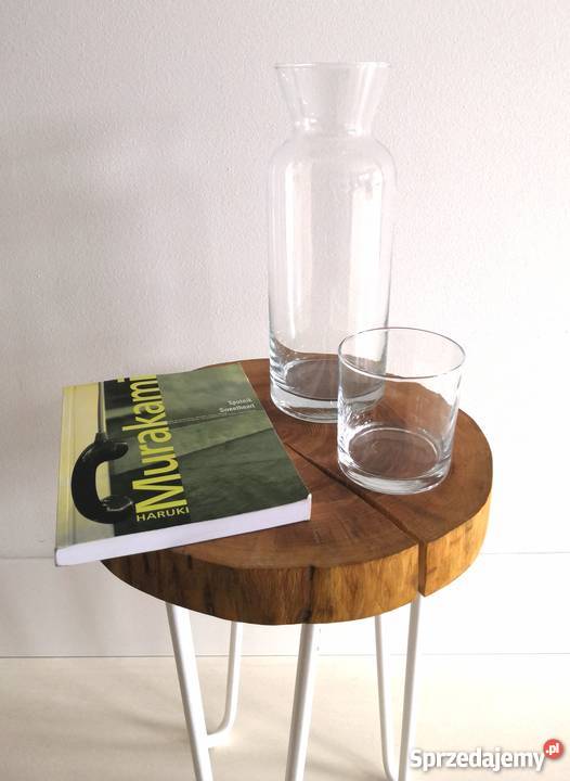 Stolik taboret kwietnik hairpin legs dąb drewno wielkopolskie