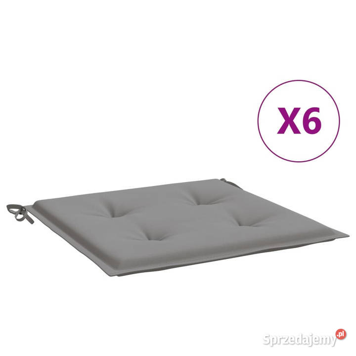 Poduszki na krzesła ogrodowe 6 szare 40x40x3 mazowieckie Warszawa