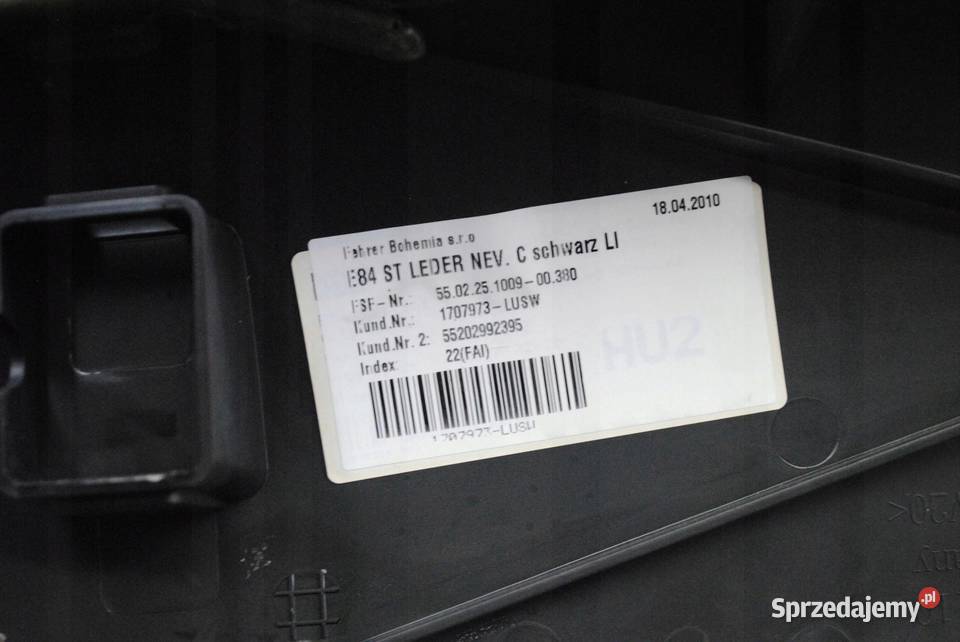 BOCZEK KANAPY TYŁ LEWY SCHWARZ BMW E84 X1 sprzedam