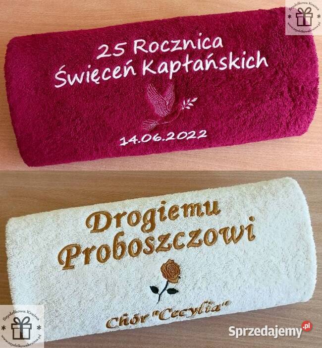Prezent KSIĘDZA podziękowanie urodziny RĘCZNIK z Toruń