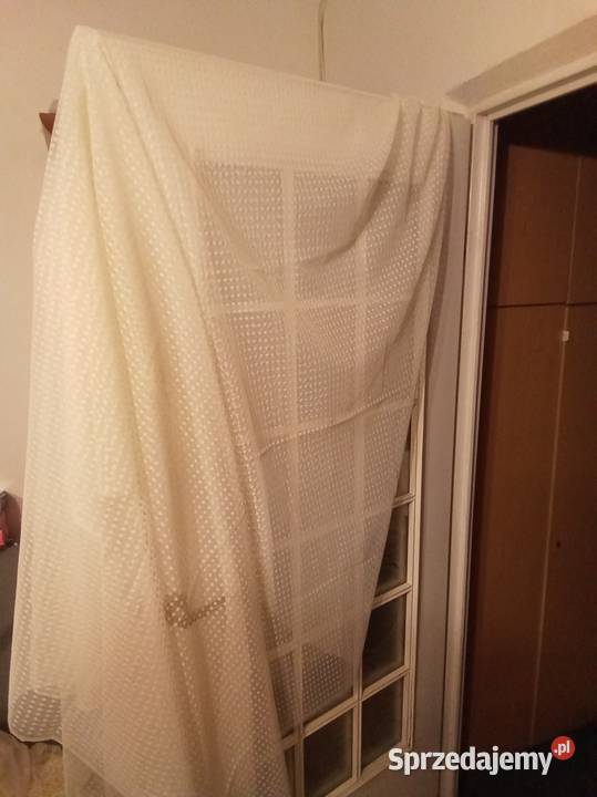 Firana biała PRL Warszawa