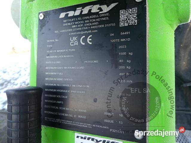 Podnośnik NIFTYLIFT LIMITED 120TE MK1D 2023r Magnice