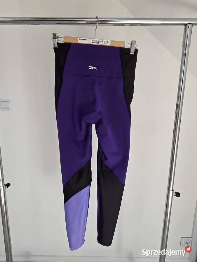 Fioletowo czarne legginsy wysoki stan modelujące Liszki