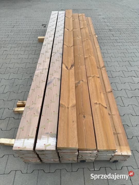 Deska tarasowa Thermo termo sosna ryflowana Wykończenie Prusice