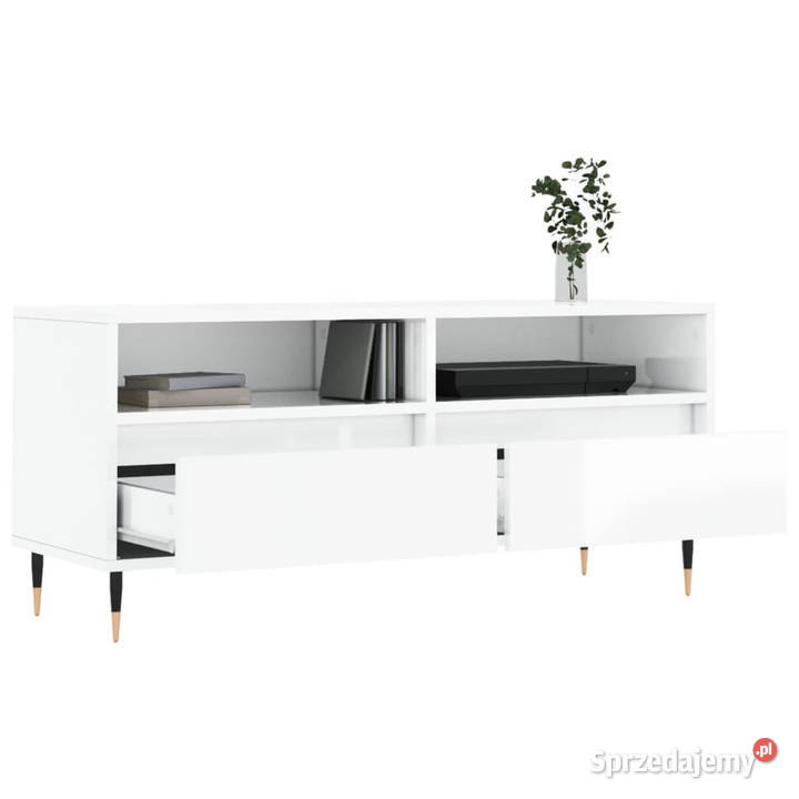 Szafka pod TV wysoki połysk biała 100x345x445 Warszawa