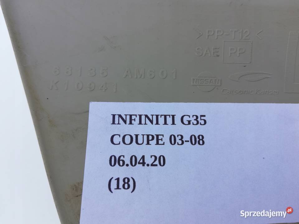 OSŁONA POSZYCIE ZAŚLEPKA LEWA INFINITI G35 COUPE osobowe