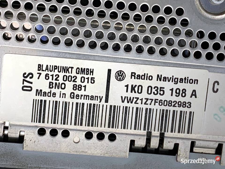 RADIO VW TOURAN 1K0035198A 0310 ODTWARZACZ