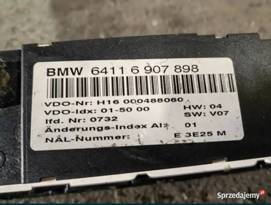 Panel sterowania klimatyzacji nawiewu BMW e46 Panele sterowania, przełączniki Żory