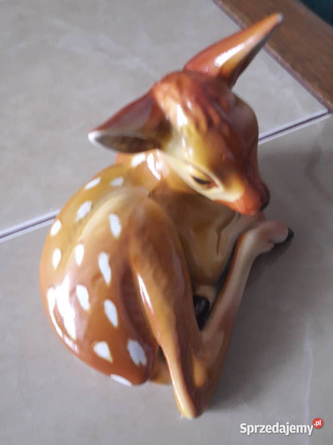 Porcelanowa sarenka Steatyt ZB lata 60 te Porcelana i szkło