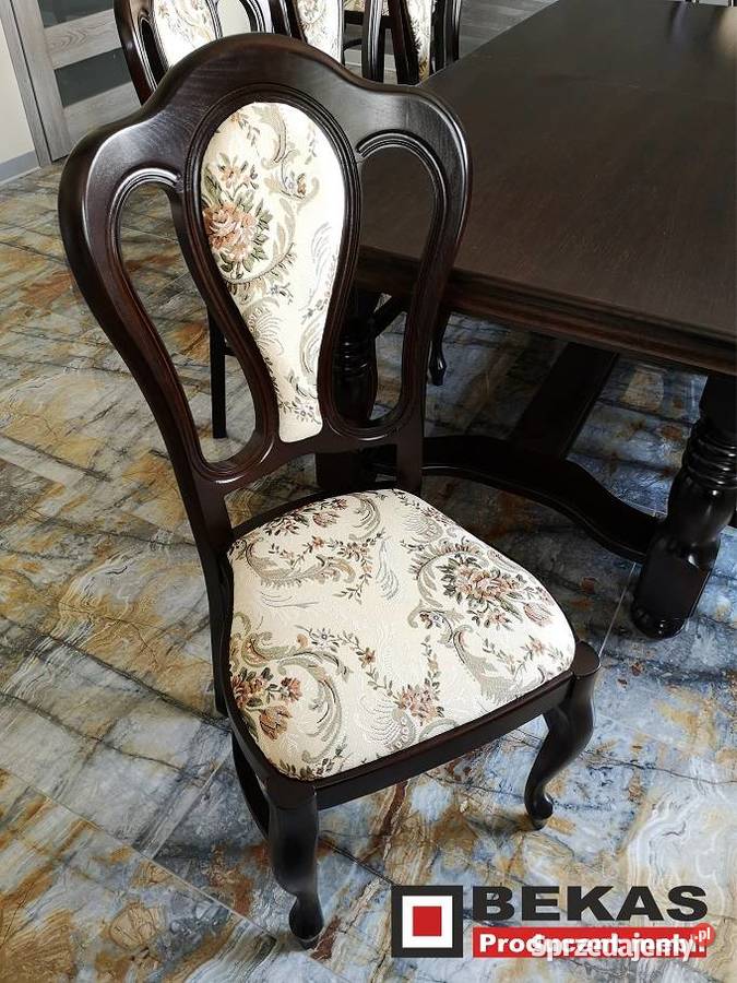 Komplet do Salonu Stół Dębowy S23 8 Krzeseł K83 100cm Stoły z krzesłami Stoły z krzesłami Inowrocław