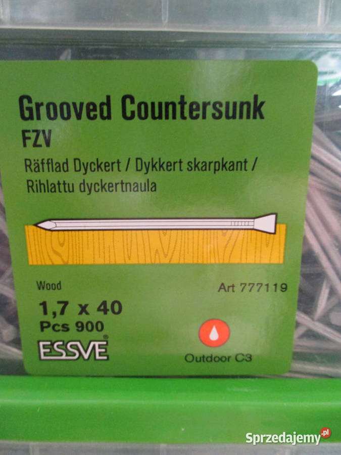 Essve Sztyfty ryflowane ocynk 17x40 Art 777119 Dom i Ogród kujawsko-pomorskie Mogilno