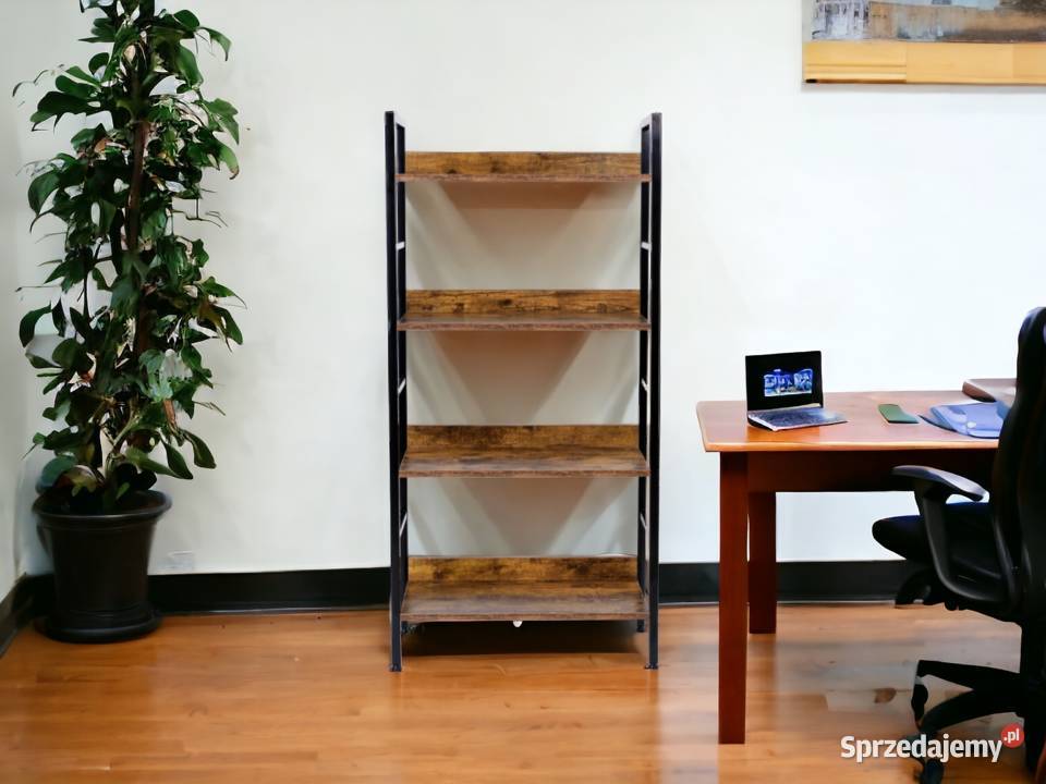 Regał Loftowy Biurowy Nowoczesny z charakterem 124cm Łódź